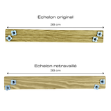 Kit 8m échelle de toit en bois - 4m + 4m + jonction / Défaut de fabrication