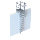Echelle crinoline 3000 mm - Passage acrotère 725mm
