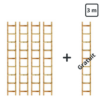 Echelle de toit bois 3m (4 achetées = 1 offerte)