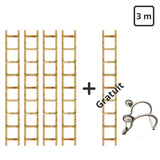 Echelle de toit bois 3m (4 achetées = 1 offerte)
