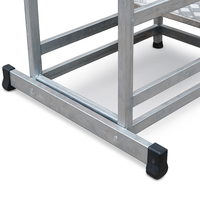 Escabeau professionnel SCA1990 S 3 marches Largeur 50 hors norme en aluminium strié