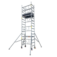 Mini échafaudage roulant Mini-Tower – hauteur de travail 5,70m – vue 3/4