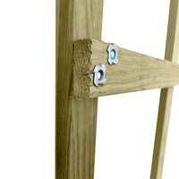 Kit 8m échelle de toit en bois - 4m + 4m + jonction / Défaut de fabrication