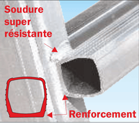 Escabeau télescopique norme bâtiment Ht travail 2.95 m à 3.48m - vous travaillez sur la plateforme à 3 hauteurs en sécurité - Gamme éco 1980/06 - Ami-hauteur.com