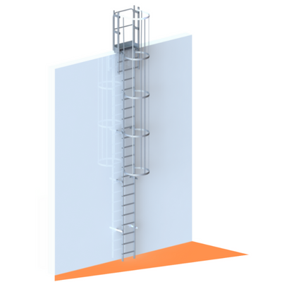 Echelle crinoline 6000 mm - Sortie marchette et portillon - Ami-hauteur.com