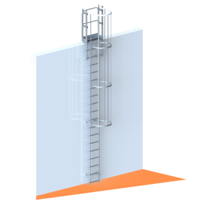 Echelle crinoline 5000 mm - Sortie marchette et portillon - Ami-hauteur.com