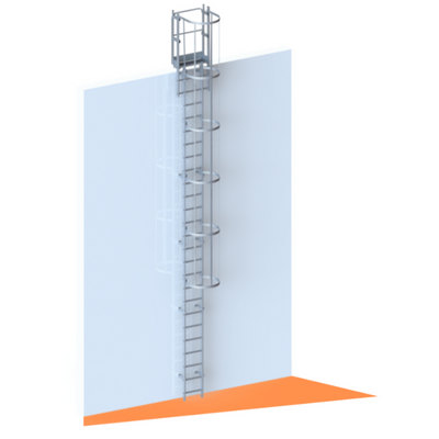 Echelle crinoline 7000 mm - Sortie marchette et portillon - Ami-hauteur.com