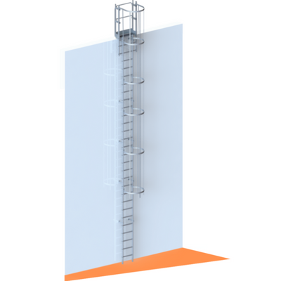 Echelle crinoline 8000 mm - Sortie marchette et portillon - Ami-hauteur.com