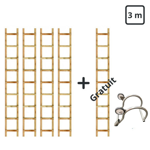 Echelle de toit bois 3m (4 achetées = 1 offerte)