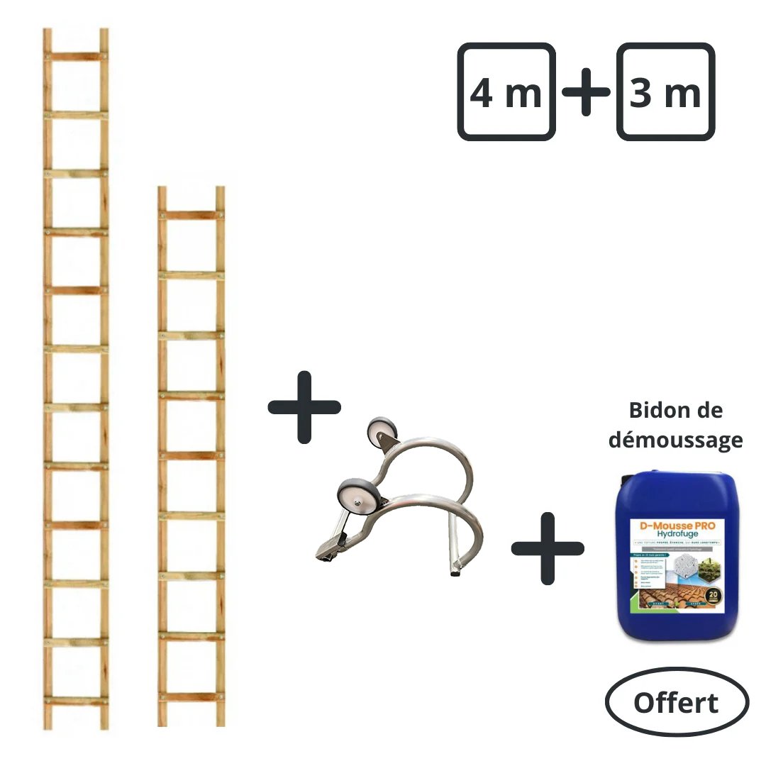 Offre spéciale : 4m+ 3m (+un bidon de Démoussage gratuit)