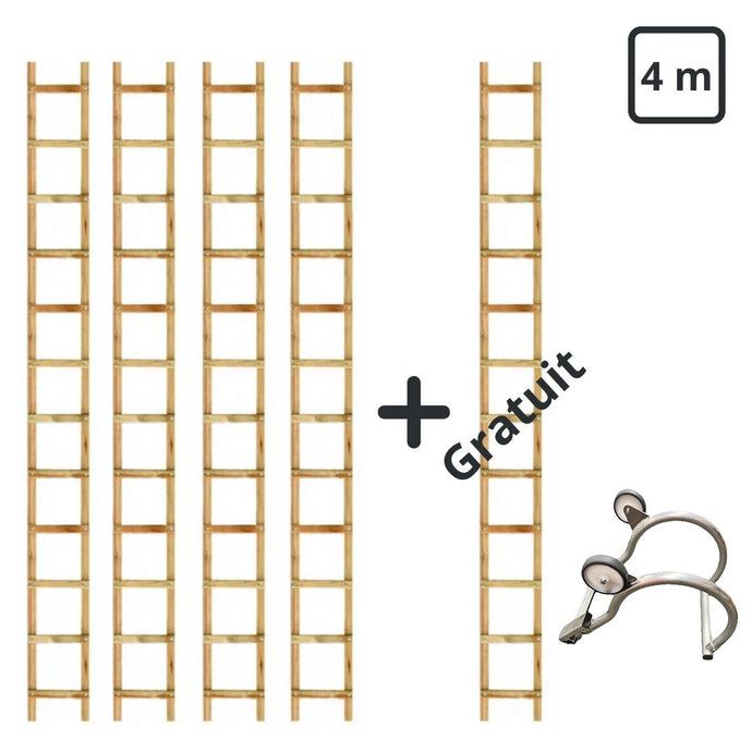 Echelle de toit bois 4m (4 achetées = 1 offertes)