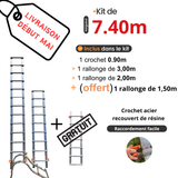 Echelle de toit à crochet - tout aluminium