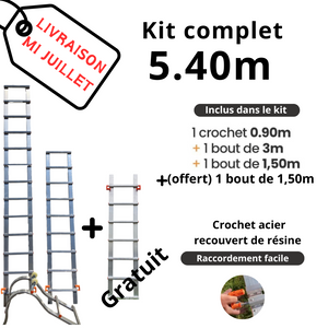 Echelle de toit à crochet - tout aluminium