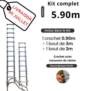 Echelle de toit à crochet - tout aluminium