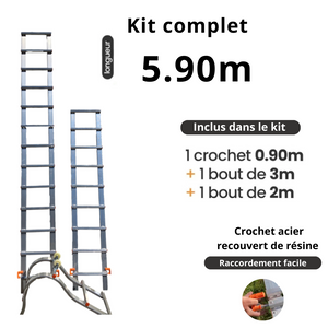 Echelle de toit à crochet - tout aluminium