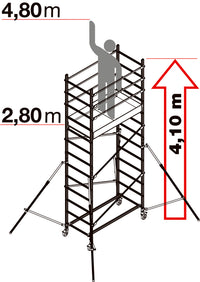 Échafaudage roulant ALTO base pliante