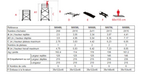 Échafaudage télescopique 4.75 m - 8 marches 004XL Premium