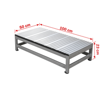Passerelle d'escabeau SCA1990 Palier 23 cm en aluminium strié