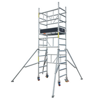 Mini échafaudage roulant Mini-Tower – hauteur de travail 4,70m – vue 3/4