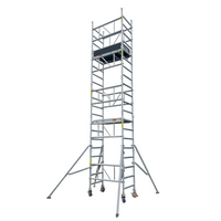 Mini échafaudage roulant Mini-Tower – hauteur de travail 6,94 m – vue 3/4