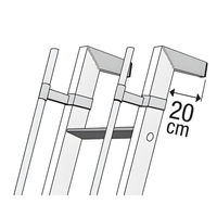 Échelle de rayonnage professionnelle à crochet S15