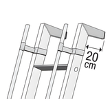 Échelle de rayonnage professionnelle à crochet S15