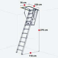 Escalier escamotable ISOCLIC PRO 56 "haute isolation et résistance renforcé"