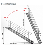 Escalier de chantier aluminium AV60 / AV80