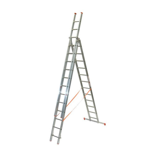 Échelle transformable - 3 plans / 3 x 12 échelon / 3m83 - 8m92