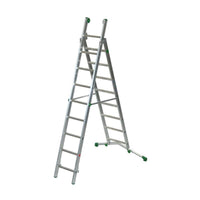Échelle transformable aluminium d'occasion 2 plans PRIMA — 8+9 échelons — Super Pro 600