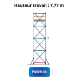 Echafaudage roulant poker HD 05 - Hauteur de travail 9,70m