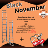 Echelle de toit à crochet - tout aluminium + second crochet offert