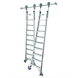 Échelle de rayonnage professionnelle à roulettes sur rail - Ami-hauteur.com