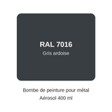 Teinte RAL 7016 gris ardoise – bombe de peinture pour métal 400 ml