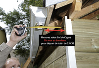 Mesure du déport de toit du mur au bandeau avant pose d'un col de cygne