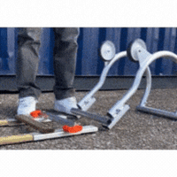 Crochet avec demi-jonction pour échelle de toit bois en alu longueur 0,65 m