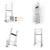 Echafaudage Clic-Clac - hauteur travail 6.46 m - Ami-hauteur.com