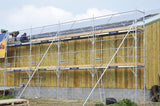 Échafaudage de façade F3000 sur bâtiment agricole à bardage bois
