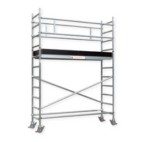Échafaudage roulant en aluminium AMIPRO-S, léger, pliable et stable, idéal pour les travaux en hauteur en intérieur comme en extérieur