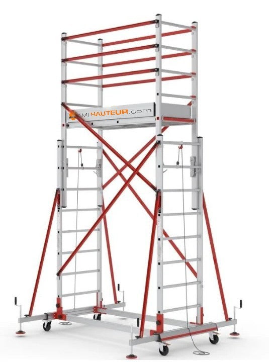 Échafaudage télescopique 7.23 m - 13 marches 007 XL Premium