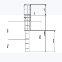 Echelle crinoline 4000 mm - Sortie marchette et portillon - Ami-hauteur.com