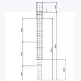 Echelle crinoline 8000 mm - Sortie marchette et portillon - Ami-hauteur.com