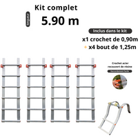 Echelle de toit à crochet - tout aluminium - Ami-hauteur.com