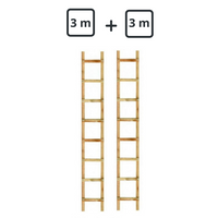 Echelle de toit en bois - Kit 6m sans jonction (3m+ 3m) - Ami-hauteur.com