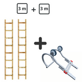 Echelle de toit en bois - Kit 6m sans jonction (3m+ 3m) - Ami-hauteur.com