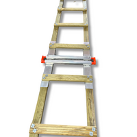 Echelle de toit en bois - Kit 8m (4m+ 4m + jonction) - Ami-hauteur.com