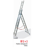 Echelle transformable 2 plans / 2 x 11 échelons / 3m14 - 5m10 - vue 3