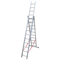 Echelle transformable 3 plans / 3 x 10 échelons / 2m86 - 6m22 - Ami-hauteur.com