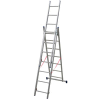 Echelle transformable 3 plans / 3 x 6 échelons / 1m74 - 3m42 - Ami-hauteur.com