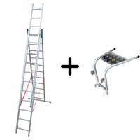 Echelle transformable 3 plans + écarteur offert